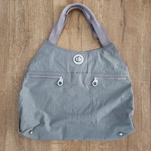 Baggallini Large Grey Travel Hobo Shoulder Bag Vacationcore Oraganizer Casual